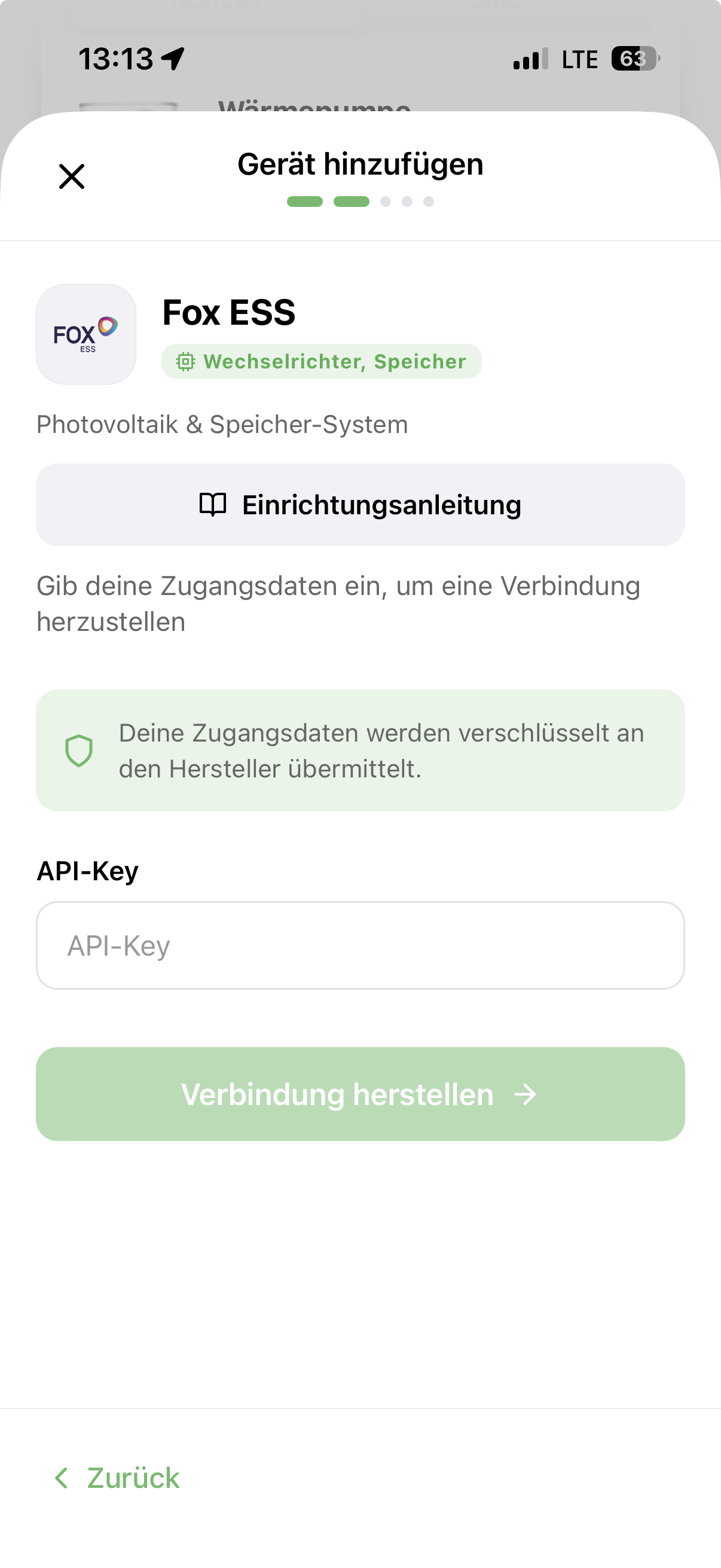 API-Key in Solistrom eintragen