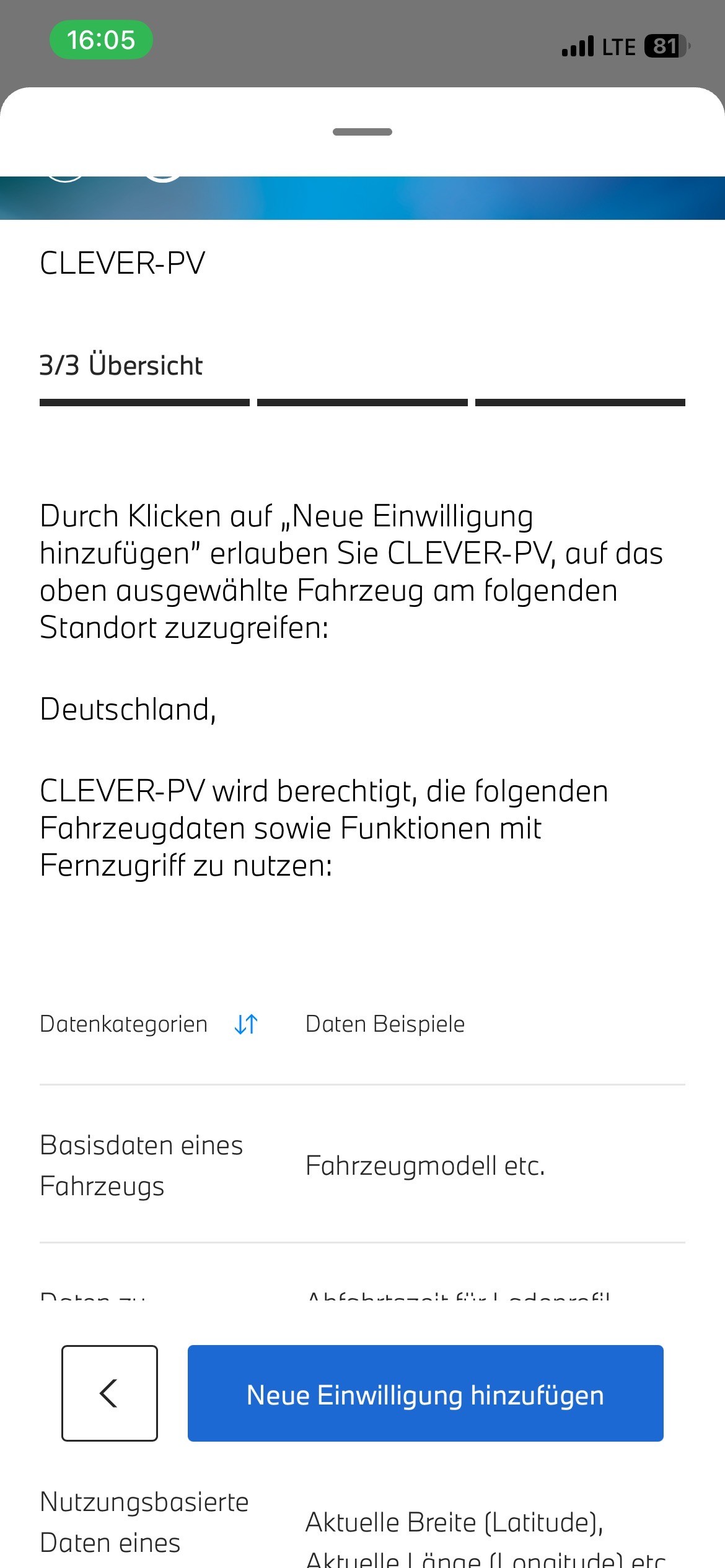 Einwilligung erteilen