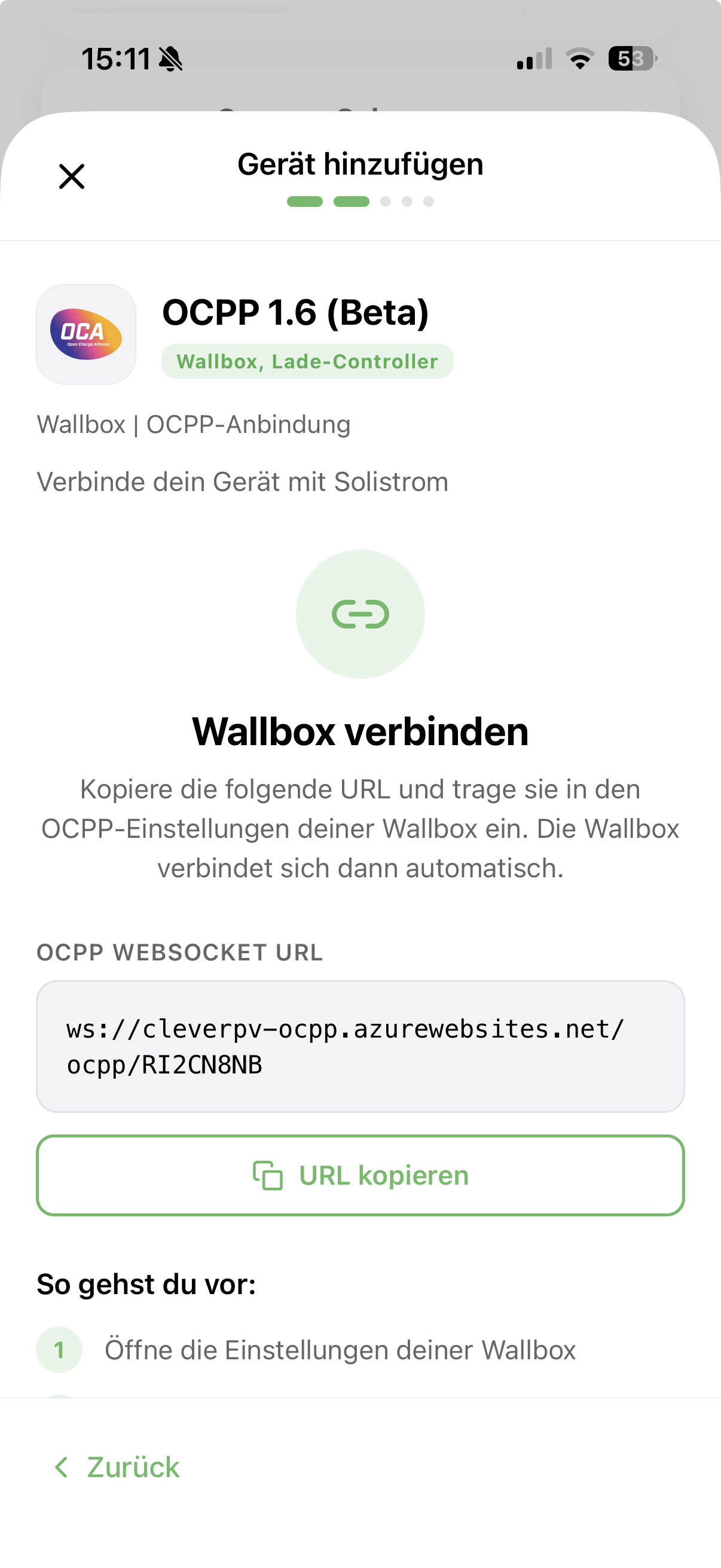 Wallbox in der Solistrom-App anlegen