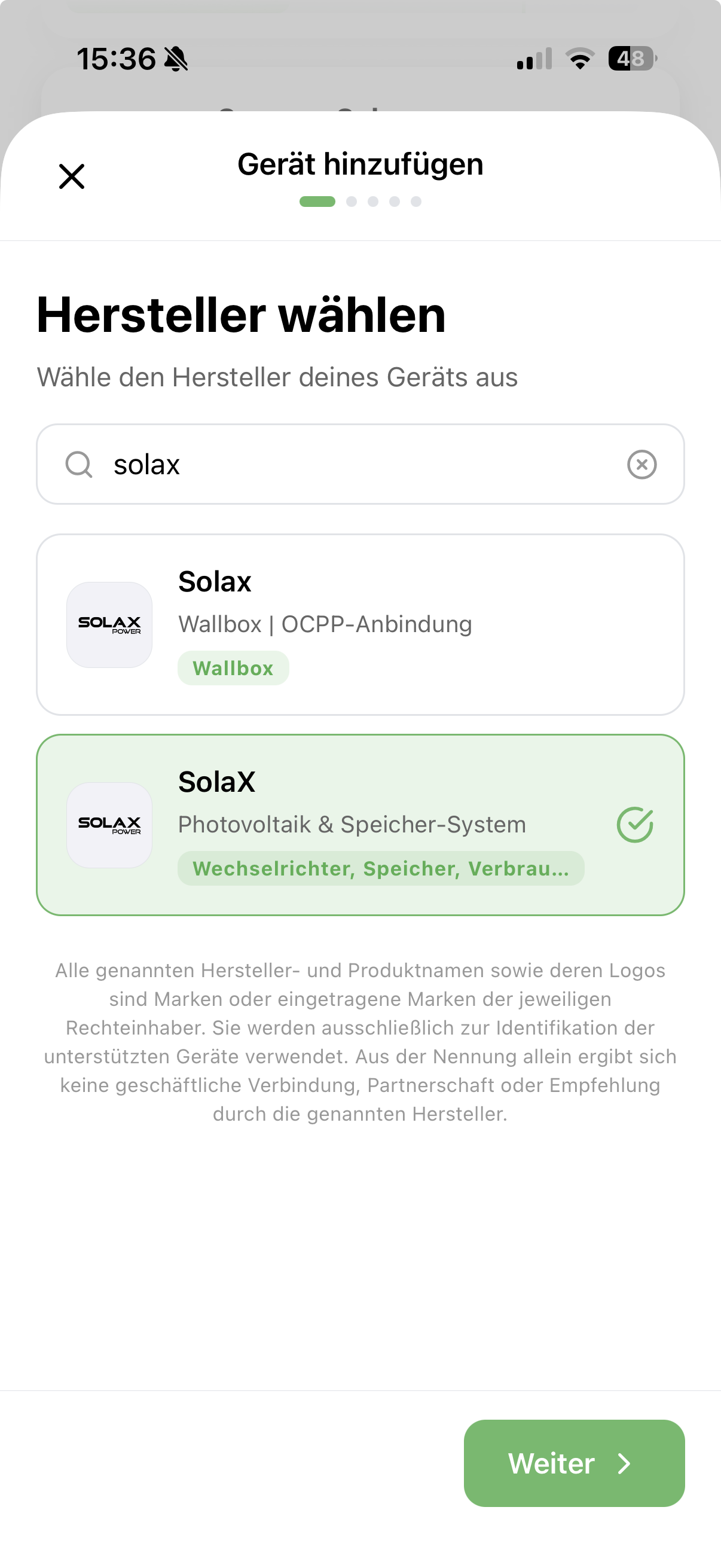 Registrierungsnummer in Solistrom eintragen