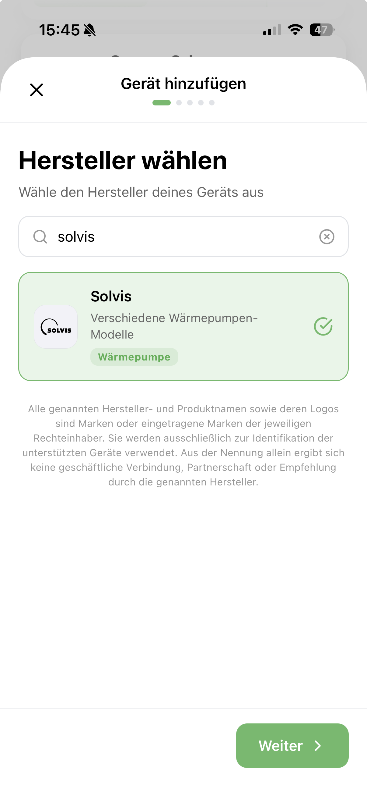 In der Solistrom-App verbinden