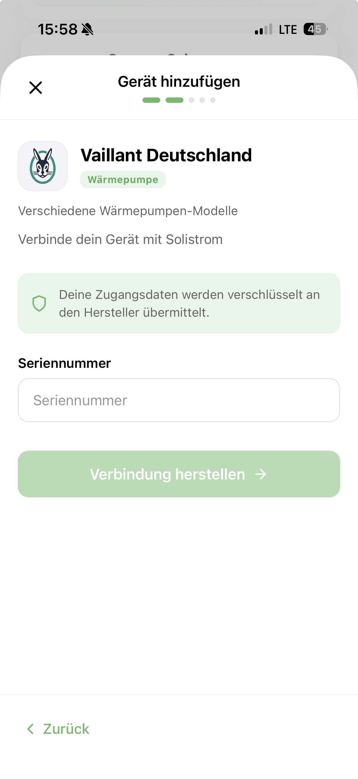 Wärmepumpe in der Solistrom-App hinzufügen