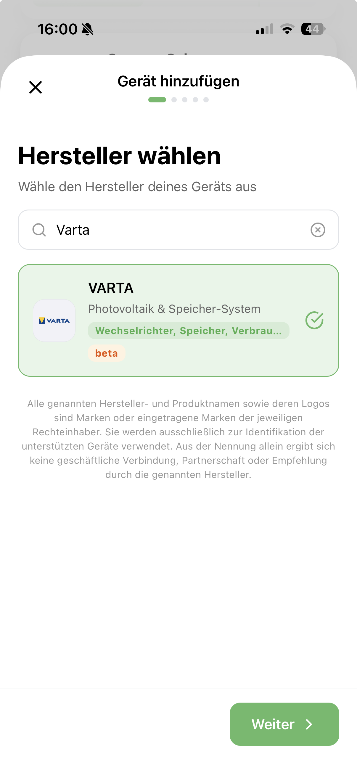 Zugangsdaten in der Solistrom-App eintragen