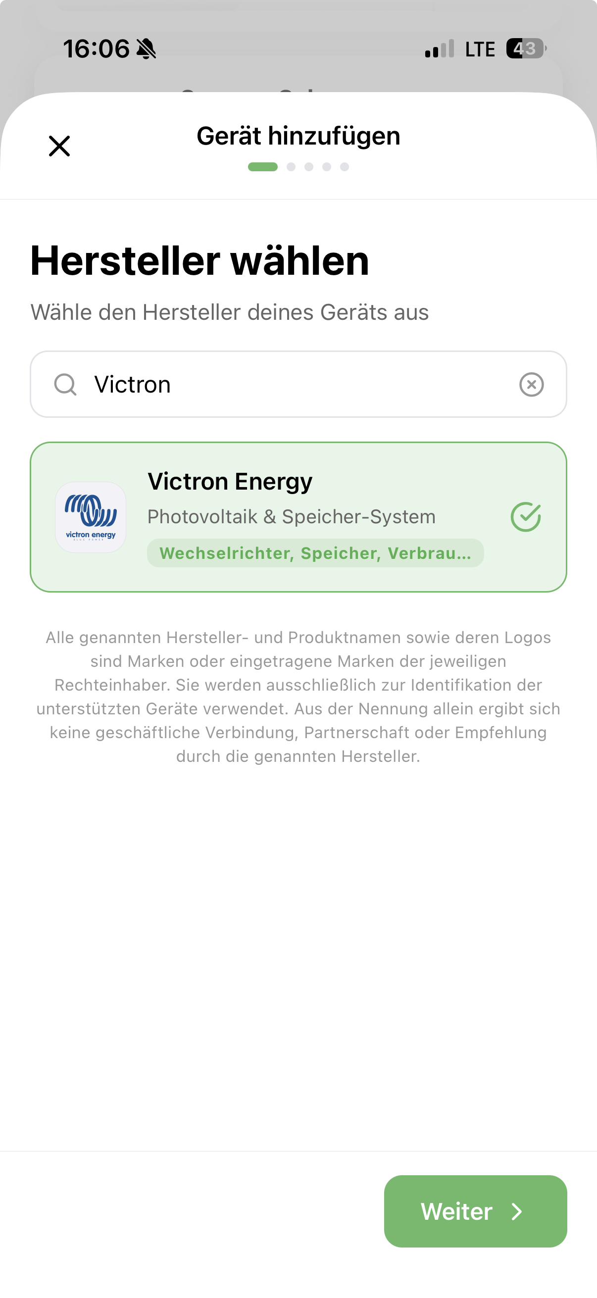 Zugangsdaten in der Solistrom-App eintragen