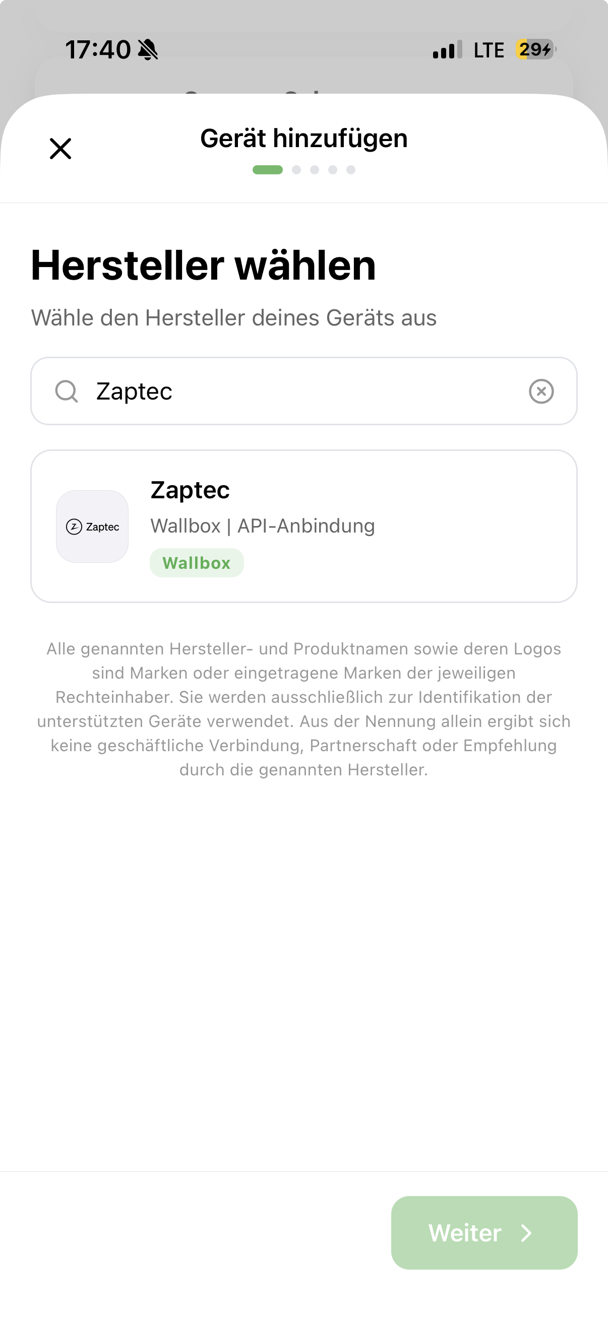 Zugangsdaten eingeben