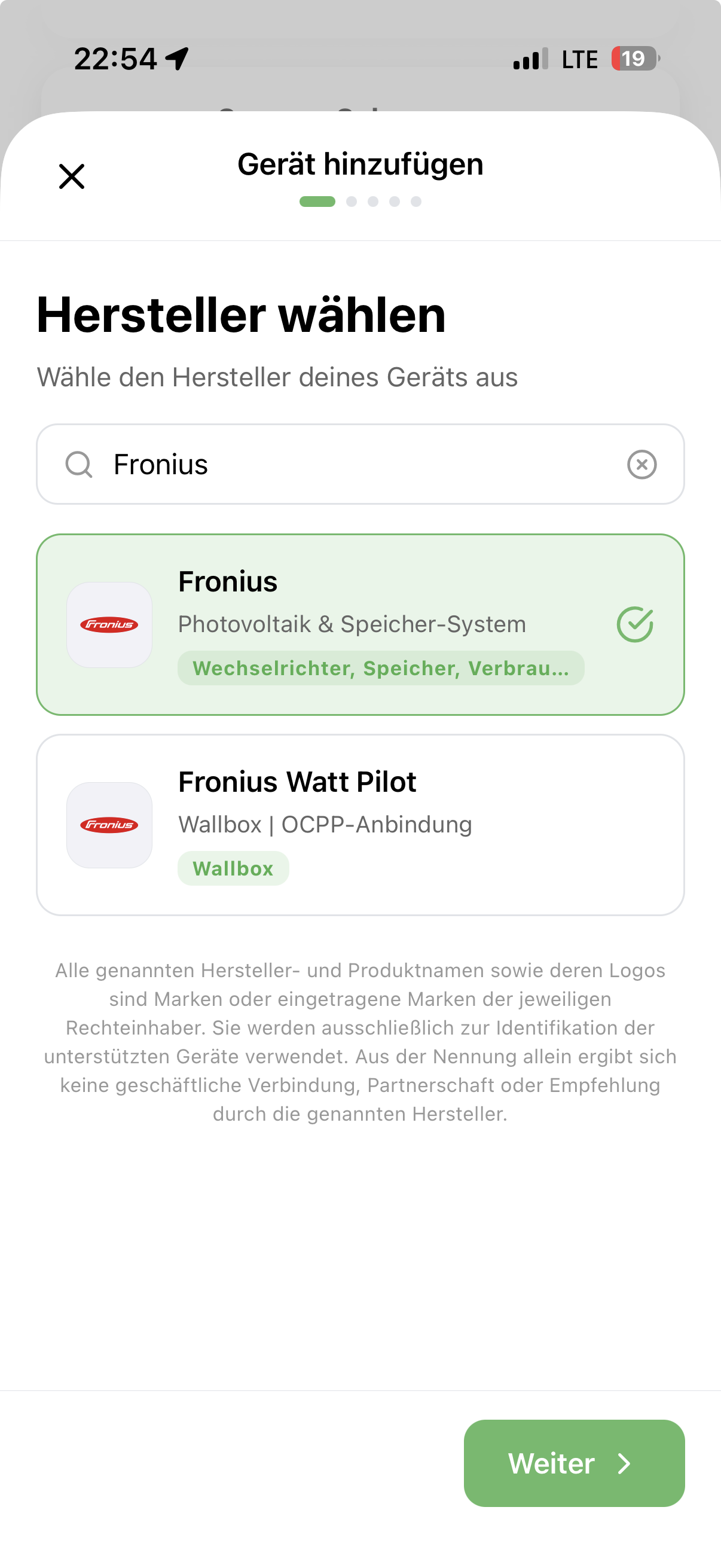 Solar.web-Zugangsdaten in Solistrom eintragen