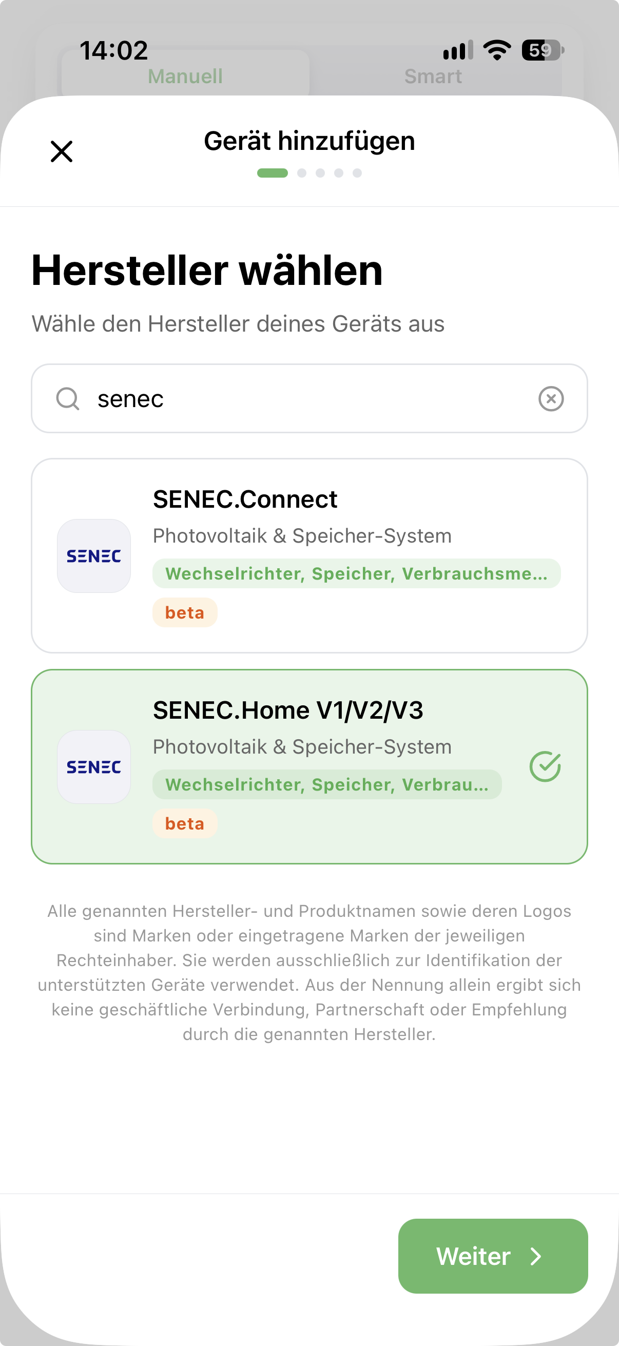 Wähle die richtige Integration