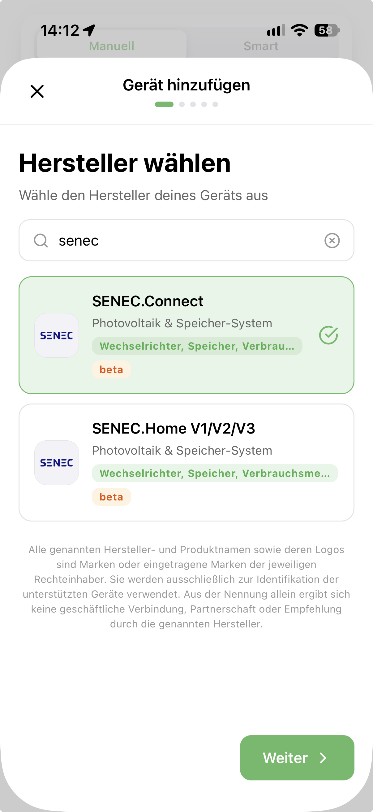 Wähle die richtige Integration